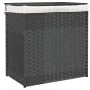 Laundry basket 2 sections synthetic rattan gray 53x35x57cm by , Laundry baskets - Ref: Foro24-372036, Price: 66,47 €, Discoun...