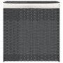 Cesto de ropa sucia 2 secciones ratán sintético gris 53x35x57cm de , Cestas para ropa - Ref: Foro24-372036, Precio: 67,74 €, ...