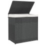 Cesto de ropa sucia 2 secciones ratán sintético gris 53x35x57cm de , Cestas para ropa - Ref: Foro24-372036, Precio: 67,74 €, ...