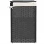 Laundry basket 2 sections synthetic rattan gray 53x35x57cm by , Laundry baskets - Ref: Foro24-372036, Price: 66,47 €, Discoun...