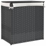 Cesto de ropa sucia 2 secciones ratán sintético gris 53x35x57cm de , Cestas para ropa - Ref: Foro24-372036, Precio: 67,74 €, ...