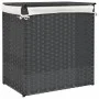 Laundry basket 2 sections synthetic rattan gray 53x35x57cm by , Laundry baskets - Ref: Foro24-372036, Price: 66,47 €, Discoun...