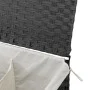 Laundry basket 2 sections synthetic rattan gray 53x35x57cm by , Laundry baskets - Ref: Foro24-372036, Price: 66,47 €, Discoun...
