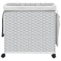 Laundry hamper with white rattan wheels 60x35x60.5 cm by , Laundry baskets - Ref: Foro24-372043, Price: 84,48 €, Discount: %