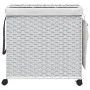 Laundry hamper with white rattan wheels 60x35x60.5 cm by , Laundry baskets - Ref: Foro24-372043, Price: 83,30 €, Discount: %