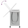 Laundry hamper with white rattan wheels 60x35x60.5 cm by , Laundry baskets - Ref: Foro24-372043, Price: 84,48 €, Discount: %