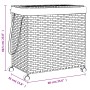 Laundry hamper with white rattan wheels 60x35x60.5 cm by , Laundry baskets - Ref: Foro24-372043, Price: 84,48 €, Discount: %