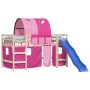 Cortinas para camas altas con túnel poliéster rosa