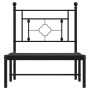Bettgestell mit schwarzem Metallkopfteil 80x200 cm von , Betten und Lattenroste - Ref: Foro24-374330, Preis: 65,44 €, Rabatt: %