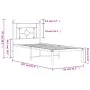 Bed frame with black metal headboard 80x200 cm by , Beds and slatted bases - Ref: Foro24-374330, Price: 64,52 €, Discount: %