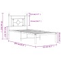 Bettgestell mit schwarzem Metallkopfteil 80x200 cm von , Betten und Lattenroste - Ref: Foro24-374330, Preis: 65,44 €, Rabatt: %