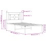 Estructura de cama con cabecero metal negro 90x200 cm de , Camas y somieres - Ref: Foro24-374332, Precio: 62,24 €, Descuento: %