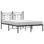 Bed frame with black metal headboard 140x190 cm by , Beds and slatted bases - Ref: Foro24-374339, Price: 97,53 €, Discount: %