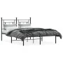 Bed frame with black metal headboard 140x190 cm by , Beds and slatted bases - Ref: Foro24-374339, Price: 97,53 €, Discount: %