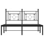 Estructura de cama con cabecero metal negro 140x190 cm de , Camas y somieres - Ref: Foro24-374339, Precio: 98,66 €, Descuento: %