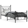 Bettgestell mit Kopfteil und Fußteil aus schwarzem Metall 75x190 cm von , Betten und Lattenroste - Ref: Foro24-374347, Preis:...