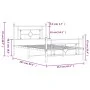 Estructura de cama con cabecero y estribo metal negro 107x203cm de , Camas y somieres - Ref: Foro24-374353, Precio: 83,96 €, ...