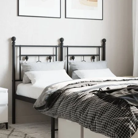 Cabecero de metal negro 120 cm de , Cabeceros y pies de cama - Ref: Foro24-374370, Precio: 38,39 €, Descuento: %