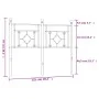 Cabecero de metal negro 120 cm de , Cabeceros y pies de cama - Ref: Foro24-374370, Precio: 38,39 €, Descuento: %