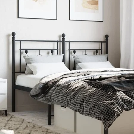 Cabecero de metal negro 140 cm de , Cabeceros y pies de cama - Ref: Foro24-374372, Precio: 45,81 €, Descuento: %