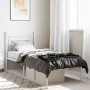 Bettgestell aus Metall mit weißem Kopfteil 80x200 cm von , Betten und Lattenroste - Ref: Foro24-374379, Preis: 61,77 €, Rabat...