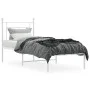 Metal bed frame with white headboard 80x200 cm by , Beds and slatted bases - Ref: Foro24-374379, Price: 60,97 €, Discount: %
