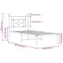 Metal bed frame with white headboard 80x200 cm by , Beds and slatted bases - Ref: Foro24-374379, Price: 60,97 €, Discount: %