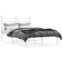 Estructura de cama de metal con cabecero blanca 120x190 cm de , Camas y somieres - Ref: Foro24-374385, Precio: 85,90 €, Descu...