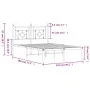 Metal bed frame with white headboard 120x190 cm by , Beds and slatted bases - Ref: Foro24-374385, Price: 84,95 €, Discount: %