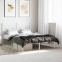 Metallbettgestell mit weißem Kopfteil 135x190 cm von , Betten und Lattenroste - Ref: Foro24-374387, Preis: 87,10 €, Rabatt: %