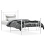 Metallbettgestell mit Kopf- und Fußteil weiß 90x190 cm von , Betten und Lattenroste - Ref: Foro24-374398, Preis: 73,77 €, Rab...