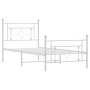 Metallbettgestell mit Kopf- und Fußteil weiß 90x190 cm von , Betten und Lattenroste - Ref: Foro24-374398, Preis: 73,77 €, Rab...