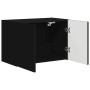 Mueble de TV Montado en la Pared Negro 59,5 x 31 x 40 cm en Muebles TV | Comprar online en Foro24