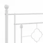 Metal bed frame with headboard and footboard white 100x200 cm by , Beds and slatted bases - Ref: Foro24-374401, Price: 84,26 ...
