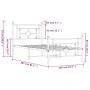 Metal bed frame with headboard and footboard white 100x200 cm by , Beds and slatted bases - Ref: Foro24-374401, Price: 84,26 ...