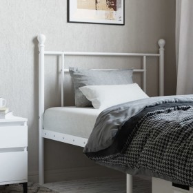 Cabecero de metal blanco 100 cm de , Cabeceros y pies de cama - Ref: Foro24-374417, Precio: 29,58 €, Descuento: %