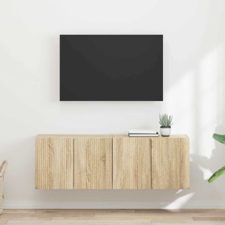 Mueble de TV Montado en la Pared 2 pcs Roble Sonoma en Muebles TV | Comprar online en Foro24