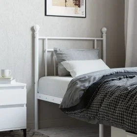 White metal headboard 80 cm by , Headboards and footboards - Ref: Foro24-374415, Price: 25,46 €, Discount: %