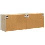 Mueble de TV Montado en la Pared 2 pcs Roble Sonoma en Muebles TV | Comprar online en Foro24