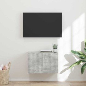 Mueble de TV Montado en la Pared Gris Concreto en Muebles TV | Comprar online en Foro24