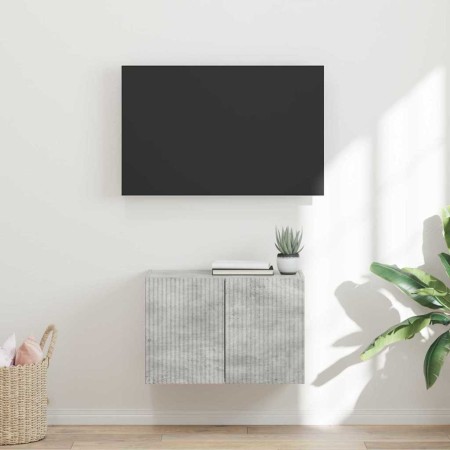 Mueble de TV Montado en la Pared Gris Concreto en Muebles TV | Comprar online en Foro24