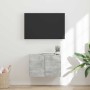 Mueble de TV Montado en la Pared Gris Concreto en Muebles TV | Comprar online en Foro24