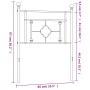 Kopfteil aus weißem Metall, 80 cm von , Kopf- und Fußteile - Ref: Foro24-374415, Preis: 25,98 €, Rabatt: %