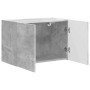 Mueble de TV Montado en la Pared Gris Concreto en Muebles TV | Comprar online en Foro24