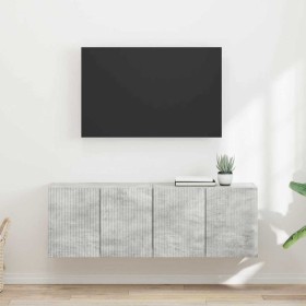 Mueble de TV Montado en la Pared 2 pcs Gris Concreto en Muebles TV | Comprar online en Foro24