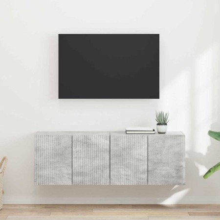 Mueble de TV Montado en la Pared 2 pcs Gris Concreto en Muebles TV | Comprar online en Foro24