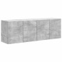 Mueble de TV Montado en la Pared 2 pcs Gris Concreto en Muebles TV | Comprar online en Foro24