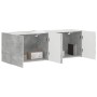 Mueble de TV Montado en la Pared 2 pcs Gris Concreto en Muebles TV | Comprar online en Foro24
