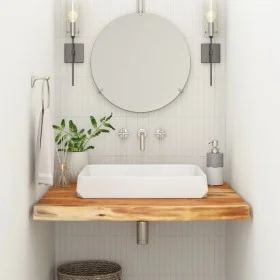 Quadratische Badezimmerarbeitsplatte aus massivem Akazienholz 60x60x2,5 cm von , Arbeitsplatten - Ref: Foro24-370258, Preis: ...