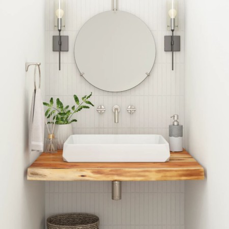 Square bathroom countertop solid acacia wood 60x60x2.5 cm by , Countertops - Ref: Foro24-370258, Price: 54,34 €, Discount: %